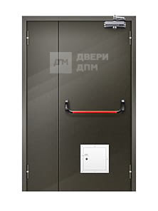 Глухая ДПМ-02 EI-30 полуторная противопожарная дверь со стыковочным узлом