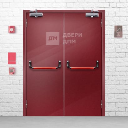 Дверь противопожарная двупольная с двумя антипаниками EI-90 ДМП ДП-069
